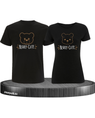 Beary Cute Pärchen T-Shirt schwarz