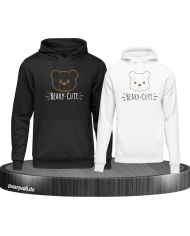 Beary Cute Hoodie schwarz weiß