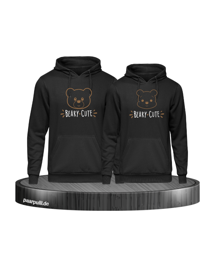 Beary Cute Hoodie schwarz