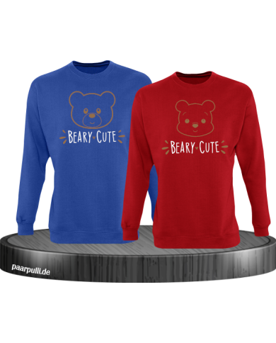 Beary Cute Sweatshirt blau rot Beary Cute Sweatshirt blau rot