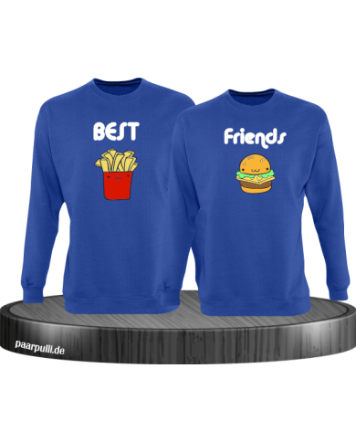Best Friend Pommes und Burger Sweatshirt blau Best Friend Pommes und Burger Sweatshirt blau