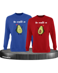 You Complete Me Sweatshirt blau rot