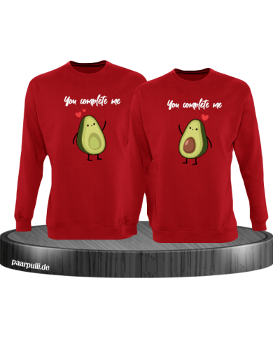 You Complete Me Sweatshirt rot You Complete Me Sweatshirt rot