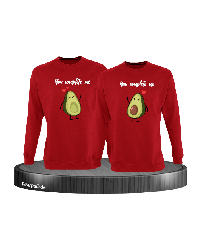 You Complete Me Sweatshirt rot