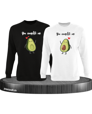You Complete Me Sweatshirt schwarz weiß You Complete Me Sweatshirt schwarz weiß