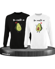 You Complete Me Sweatshirt schwarz weiß