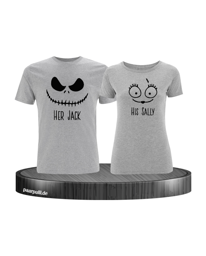 Her Jack His Sally Pärchen T-Shirt