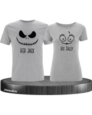 Her Jack His Sally Pärchen T-Shirt