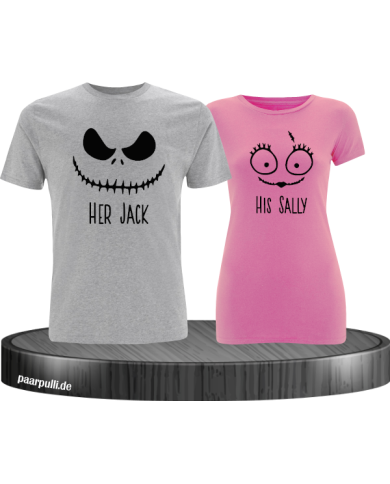 Her Jack His Sally Pärchen T-Shirt Her Jack His Sally Pärchen T-Shirt