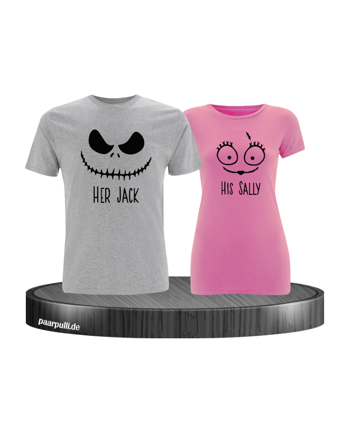 Her Jack His Sally Pärchen T-Shirt