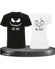 Her Jack His Sally Pärchen T-Shirt