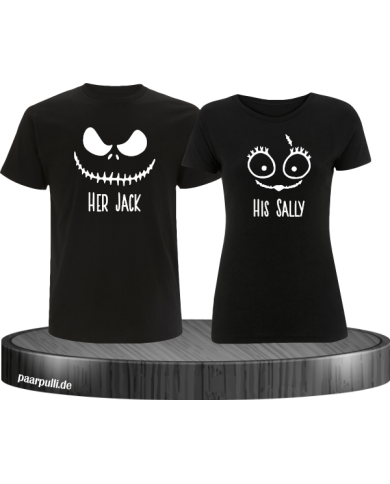 Her Jack His Sally Pärchen T-Shirt Her Jack His Sally Pärchen T-Shirt