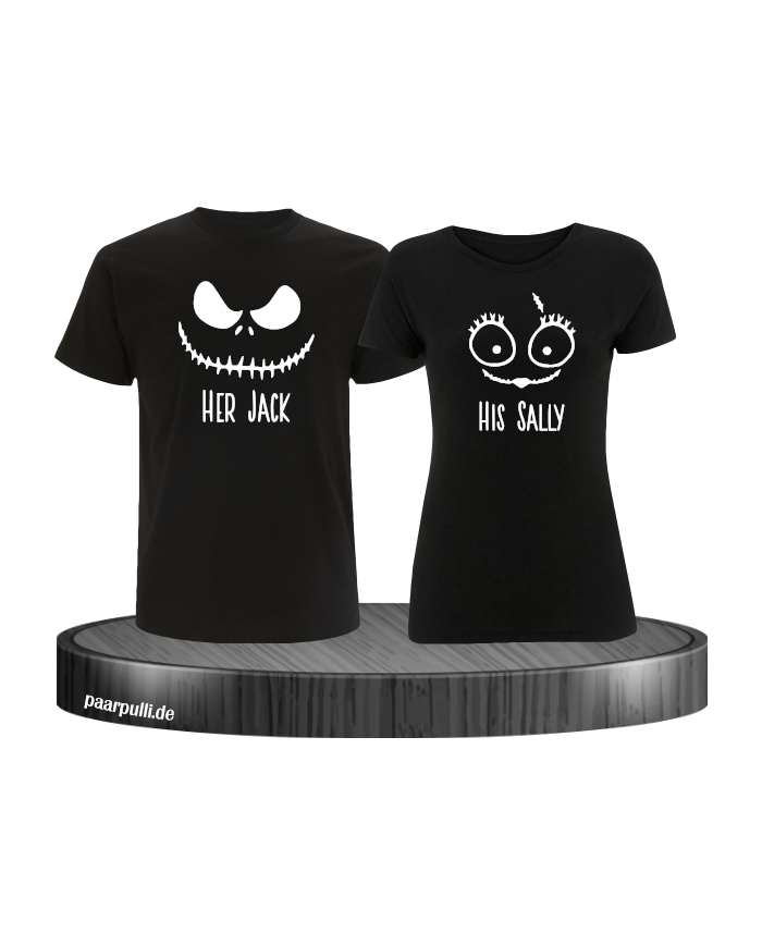 Her Jack His Sally Pärchen T-Shirt