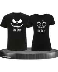 Her Jack His Sally Pärchen T-Shirt