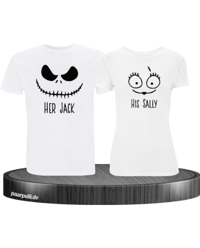 Her Jack His Sally Pärchen T-Shirt Her Jack His Sally Pärchen T-Shirt