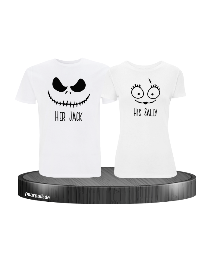 Her Jack His Sally Pärchen T-Shirt
