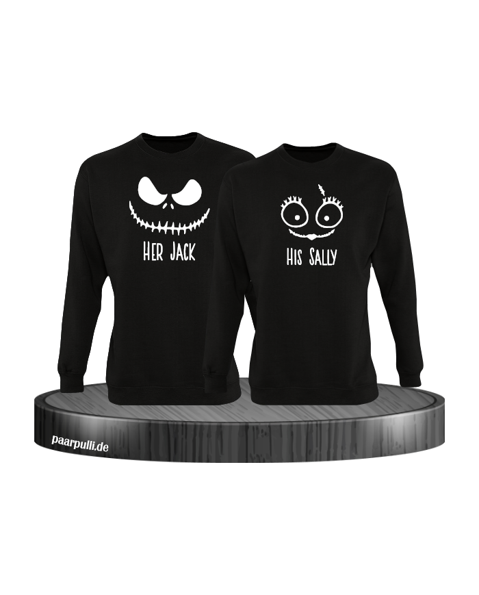 Her Jack His Sally Sweatshirt schwarz