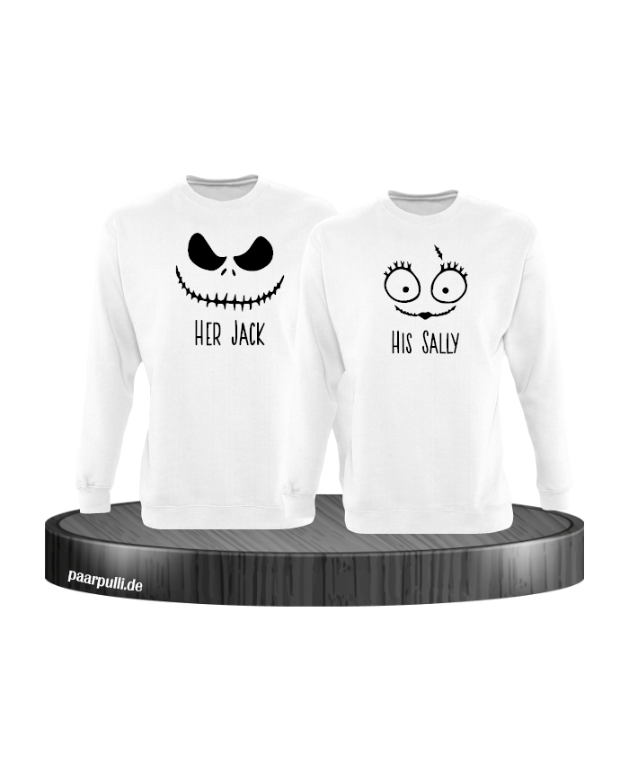 Her Jack His Sally Sweatshirt weiß