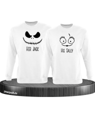 Her Jack His Sally Sweatshirt weiß