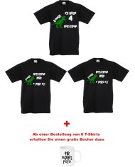 Tshirt dino schwarz mit tasse kindergeburtstag