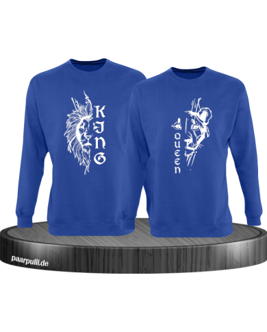 Lion King & Queen Sweatshirt blau Lion King & Queen Sweatshirt blau