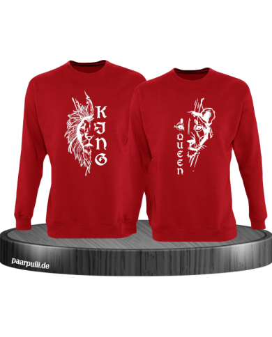 Lion King & Queen Sweatshirt rot Lion King & Queen Sweatshirt rot