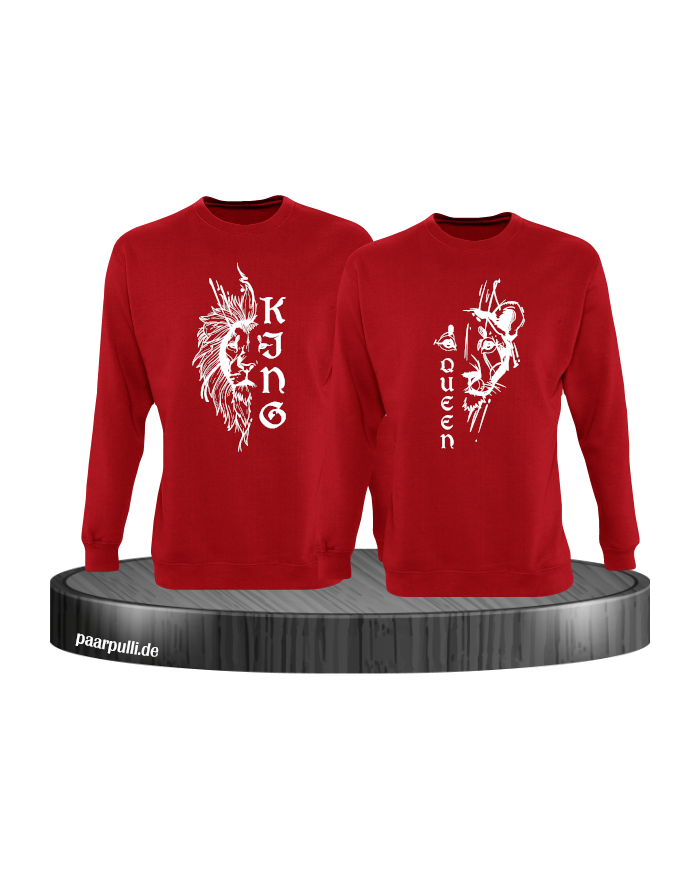 Lion King & Queen Sweatshirt rot
