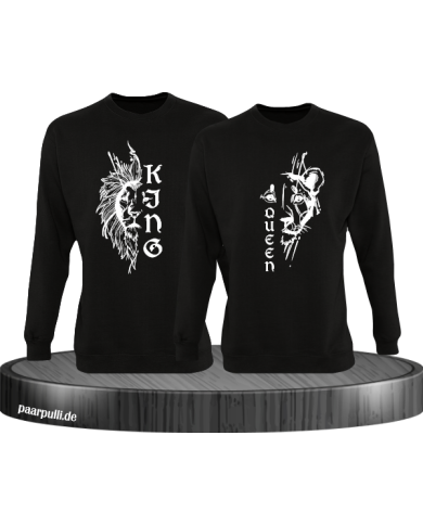 Lion King & Queen Sweatshirt schwarz Lion King & Queen Sweatshirt schwarz