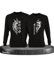 Lion King & Queen Sweatshirt schwarz