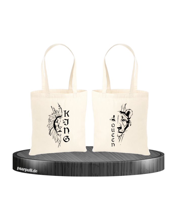 Lion King & Queen Jutebeutel Set