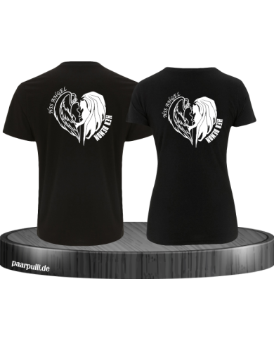 His Angel Her Demon Pärchen T-Shirt schwarz His Angel Her Demon Pärchen T-Shirt schwarz