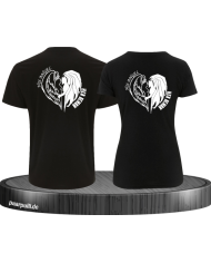 His Angel Her Demon Pärchen T-Shirt schwarz