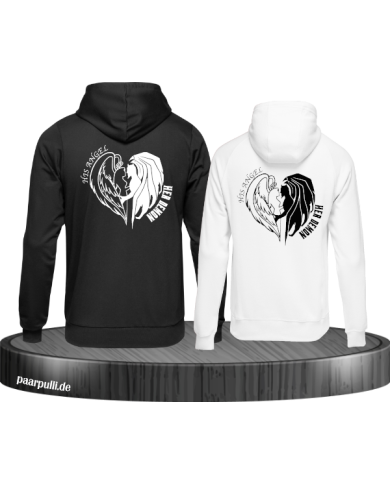 His Angel Her Demon Hoodie schwarz weiß His Angel Her Demon Hoodie schwarz weiß