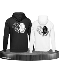 His Angel Her Demon Hoodie schwarz weiß