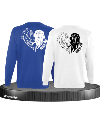 His Angel Her Demon Sweatshirt blau weiß His Angel Her Demon Sweatshirt blau weiß
