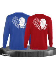 His Angel Her Demon Sweatshirt blau rot