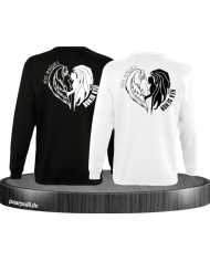 His Angel Her Demon Sweatshirt schwarz weiß