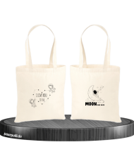 I Love You to the Moon and back Jutebeutel Set