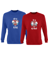 Trick or Treat Sweatshirt blau rot