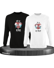 Trick or Treat Sweatshirt schwarz weiß