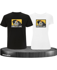 Endless Love Pärchen T-Shirt schwarz weiß