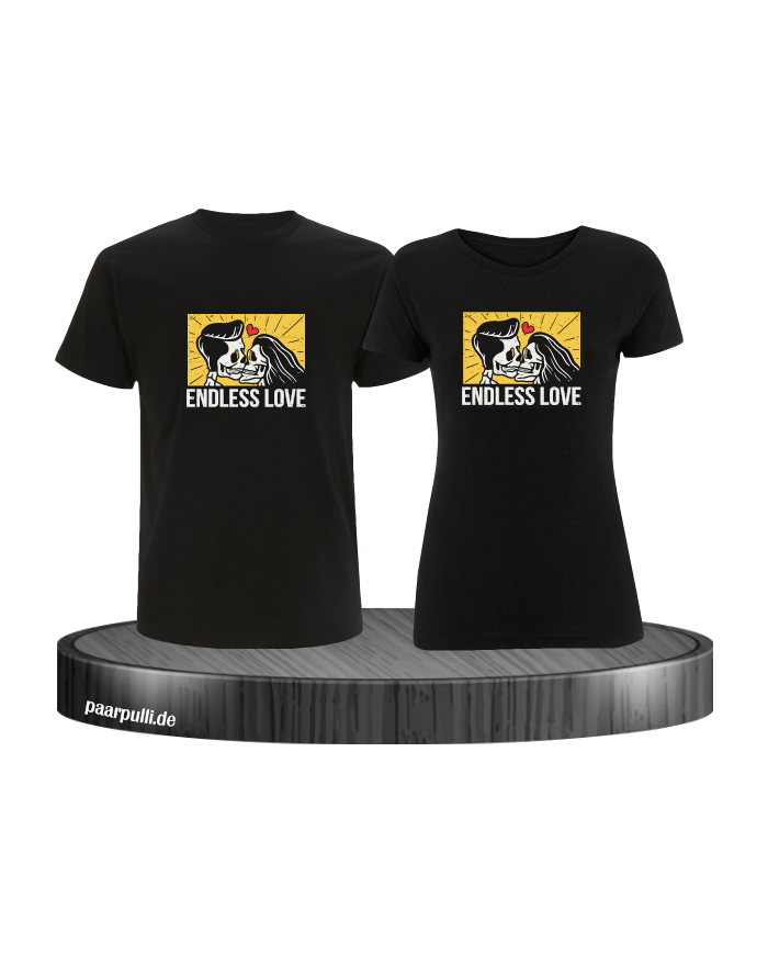 Endless Love Pärchen T-Shirt schwarz