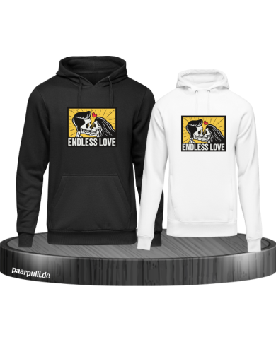 Endless Love Hoodie schwarz weiß Endless Love Hoodie schwarz weiß
