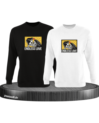 Endless Love Sweatshirt schwarz weiß Endless Love Sweatshirt schwarz weiß