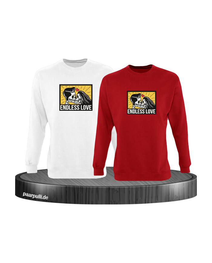 Endless Love Sweatshirt weiß rot