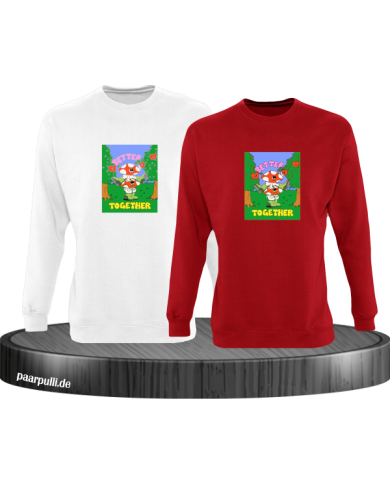 Better Together Sweatshirt weiß rot Better Together Sweatshirt weiß rot