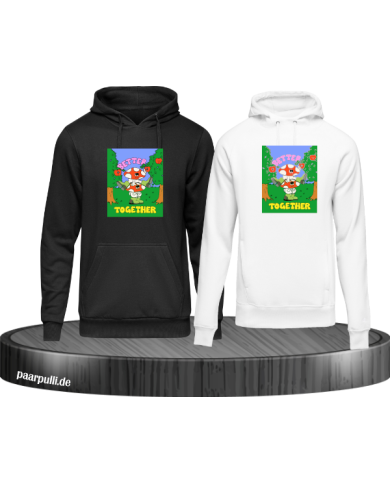 Better Together - Hoodie für Beste Freunde schwarz weiß Better Together - Hoodie für Beste Freunde schwarz weiß