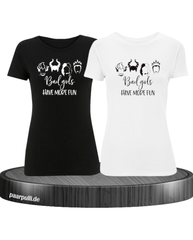 Bad Girls T-Shirt Set schwarz weiß Bad Girls T-Shirt Set schwarz weiß