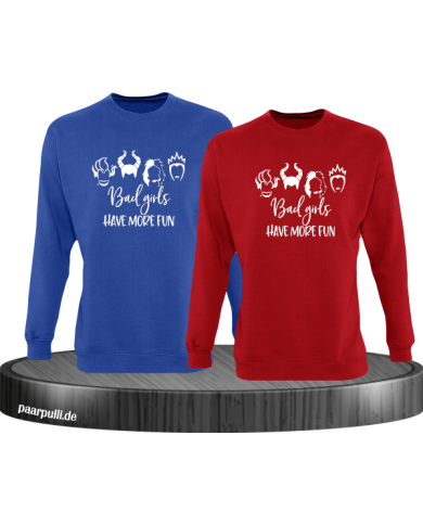 Bad Girls Sweatshirt blau rot Bad Girls Sweatshirt blau rot