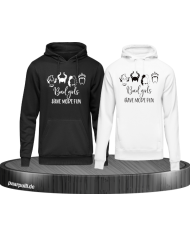 Bad Girls - Hoodie für Beste Freunde schwarz weiß